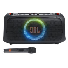 PARLANTE JBL PARTYBOX ON THE GO ESSENTIAL 100W BLUETOOTH A PRUEBA DE SALPICADURAS CON MICROFONO INALÁMBRICO JBLPBOTGESAM